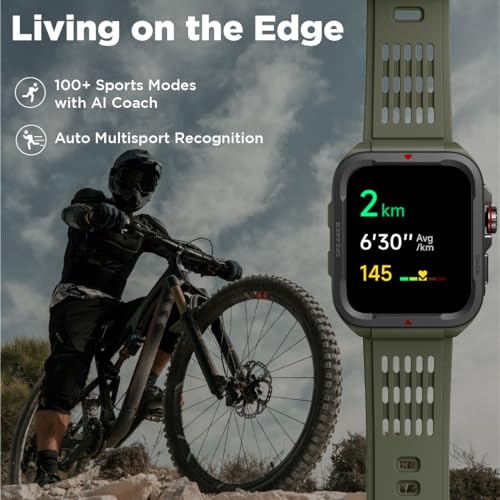 Fastrack Active Rugged Smartwatch with 1.83" UltraVU HD Display|SingleSync BT Calling|Functional Crown|100+ Sports Modes|AI Coach|Auto Multisport Recognition|AI Voice Assistant|24x7 Health Suite|IP68