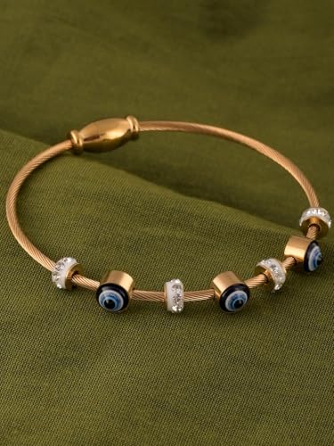 PALMONAS Evil Eye Bracelet for Womens - Waterproof & Anti-Tarnish, Gift for Girls & Women
