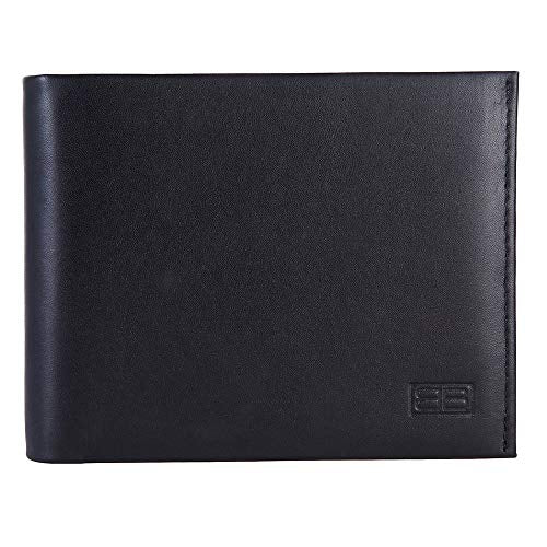 Brooklyn Bridge Genuine Leather RFID Blocking Slim Bifold Wallet for Men – Coin Pocket, ID Window & Multiple Card Slots | Anti-Theft Travel Wallet | Gift for Him