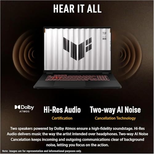 ASUS TUF A18 Gaming Laptop - AMD Ryzen 7 260 Beat i9-13905H - NVIDIA RTX 5060-64GB RAM -4TB SSD -18" WUXGA Display - RGB Backlit Keyboard -Thunderbolt 4 - FHD Camera -Gamer Creative Videao Editing