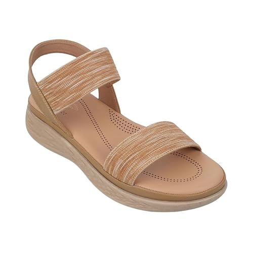 tresmode Hintle Beige Women's Casual Wedge Sandals in Size 3 UK / 36 EU