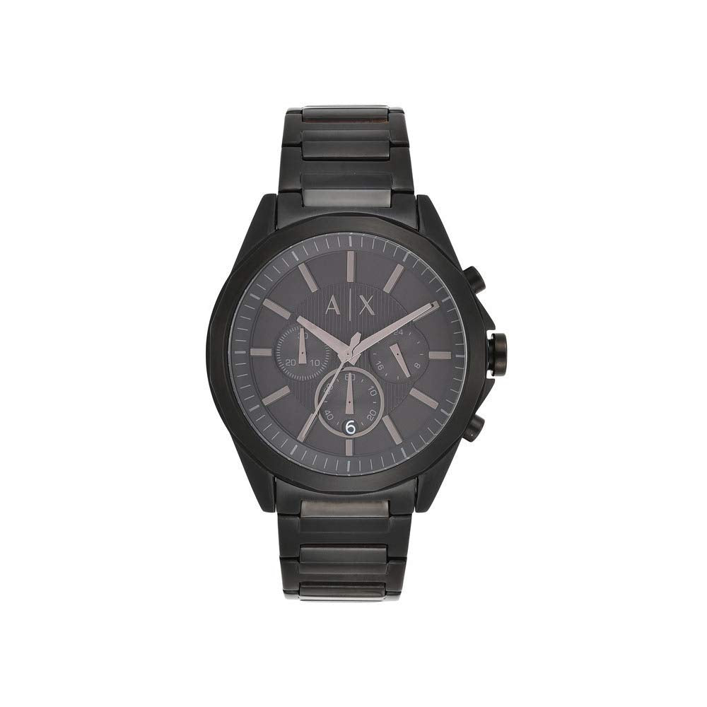 Armani Exchange Stainless Steel Drexler Analog Black Dial Men's Watch - Ax2601, Band Color:Black