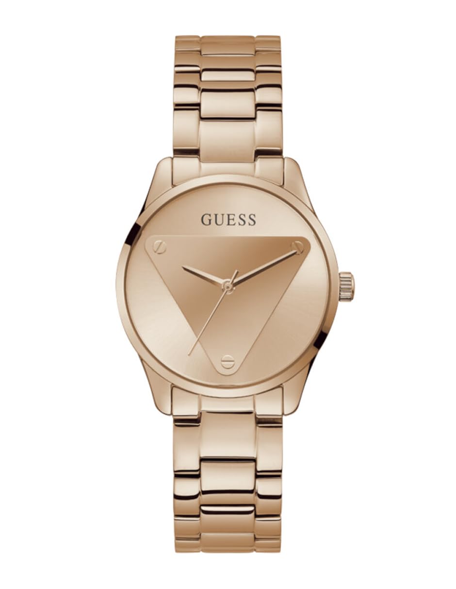 GUESS Stainless Steel Analog Gold Dial Women Watch-Gw0485L2, Rose Gold Band