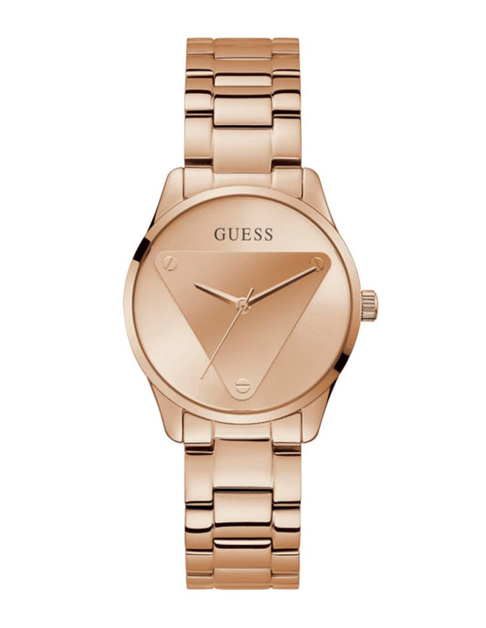 GUESS Stainless Steel Analog Gold Dial Women Watch-Gw0485L2, Rose Gold Band