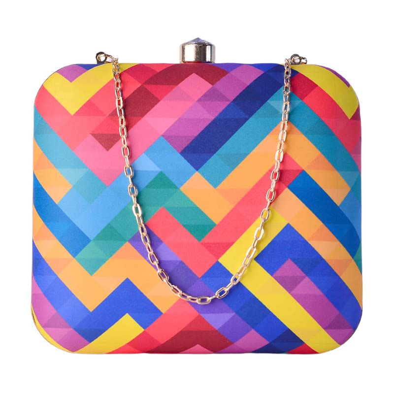 Artklim Viberant Zig Zag Printed Clutch