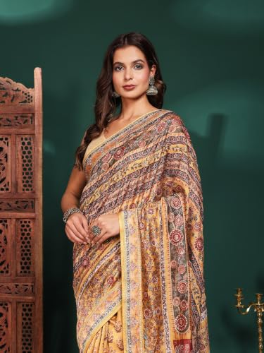 Meena Bazaar Women's Art Silk Saree | Elegant Designer Silk Saree | Soft Lightweight Traditional Ethnic Saree for Wedding, Festival, Party & Special Occasions