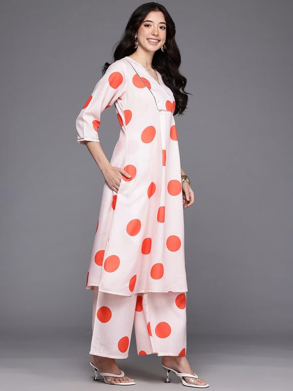 Ahalyaa Women's Cotton Blend Kurta Set