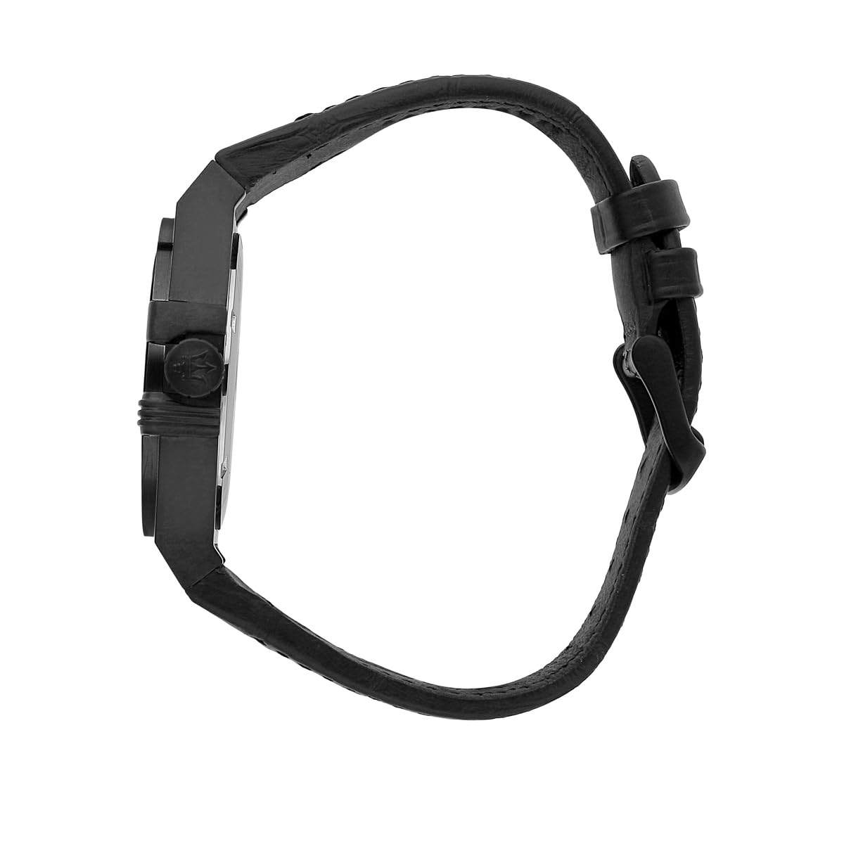 Maserati Leather Analog Silver Dial Men Watch-R8821108036, Black Band