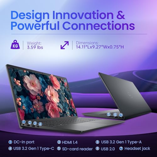 Dell 15 Business Touchscreen Laptop–Intel Core i7-1355U (10-Core), 32GB RAM, 1TB SSD Windows 11 Pro, Office 365 for the Web –15.6" FHD Touch, AI Copilot –2026 New Computer