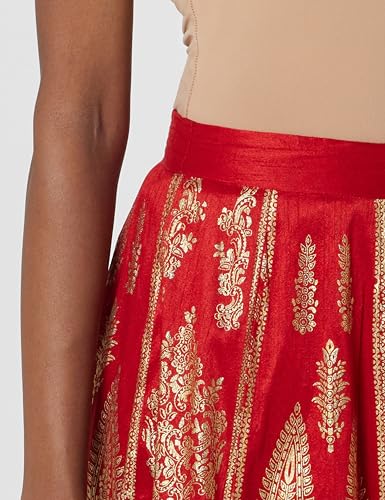 BIBA Women Printed Mix and Match(Skirt CO19862_RED_XL)