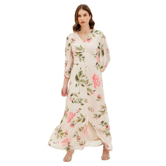Kazo Allison Maxi Dress for Women Beige