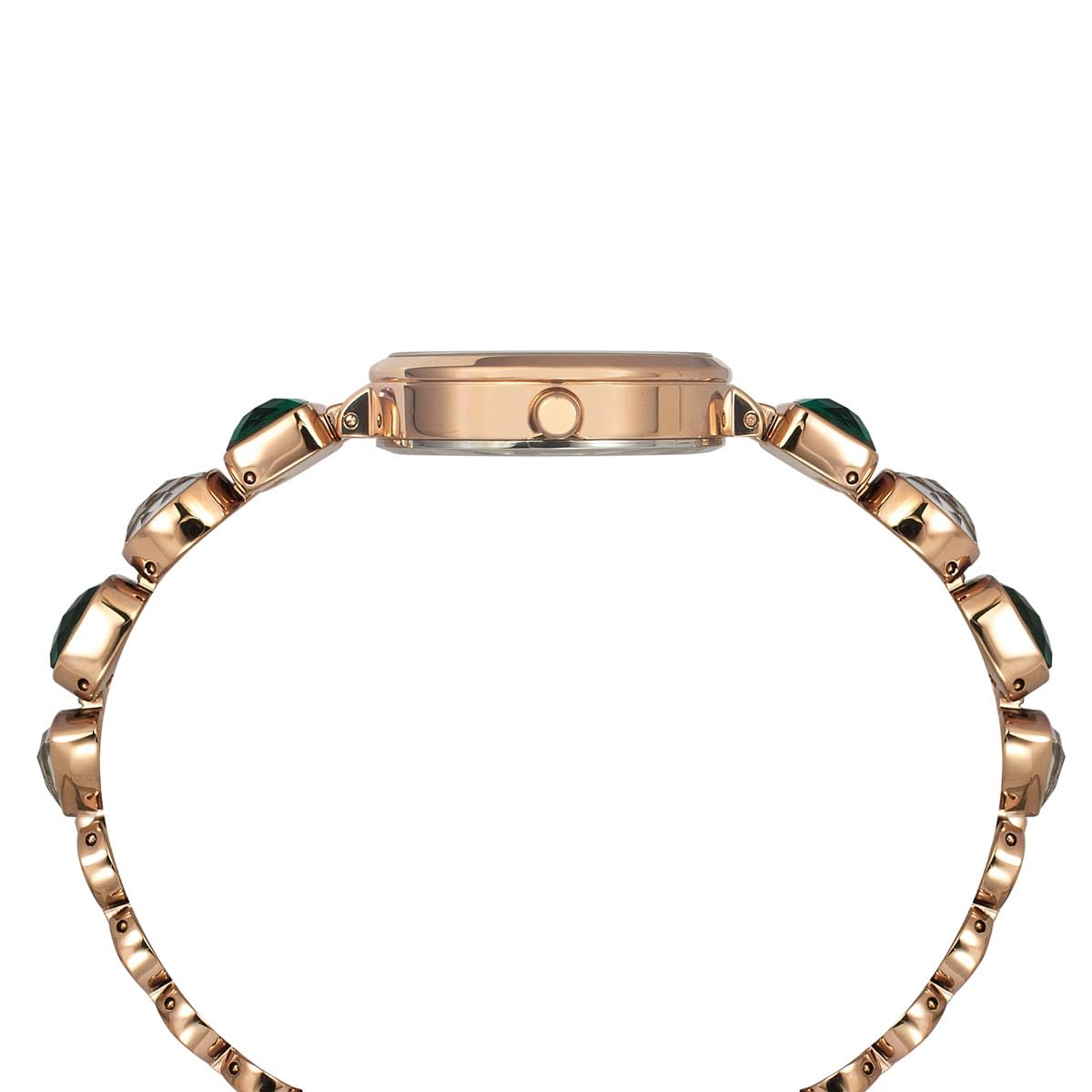 TIMEX Fria Analog Watch for Women with Green Round Dial & Rose Gold Brass Bracelet Band Water Resistant Women's Wrist Watches - TWEL17301