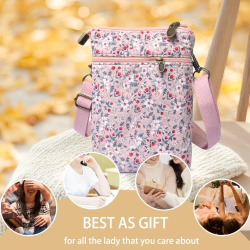 DIANZHU Cotton Sling Bag for Women, Boho Crossbody Handbag Purse