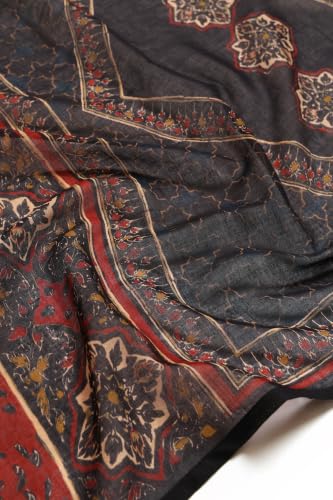 Soch Womens Black Cotton Printed Ethnic Motifs Digital Print Salwar Suit