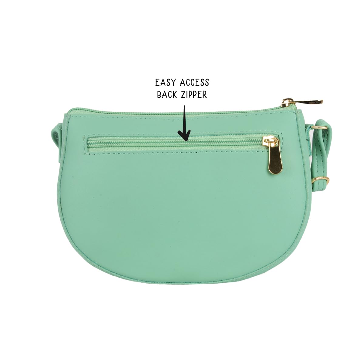 Baggit Women Green Saddle Sling Bag Xxs Size | Ladies Stylish Casual Cross Body Purse Handbag
