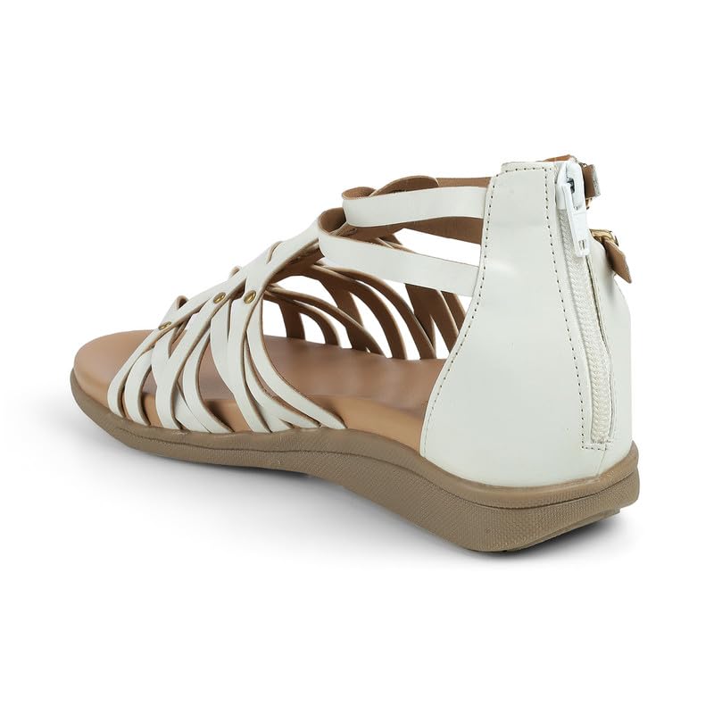 tresmode GREEK White Women's Casual Platform Flats in Size 6 UK / 39 EU