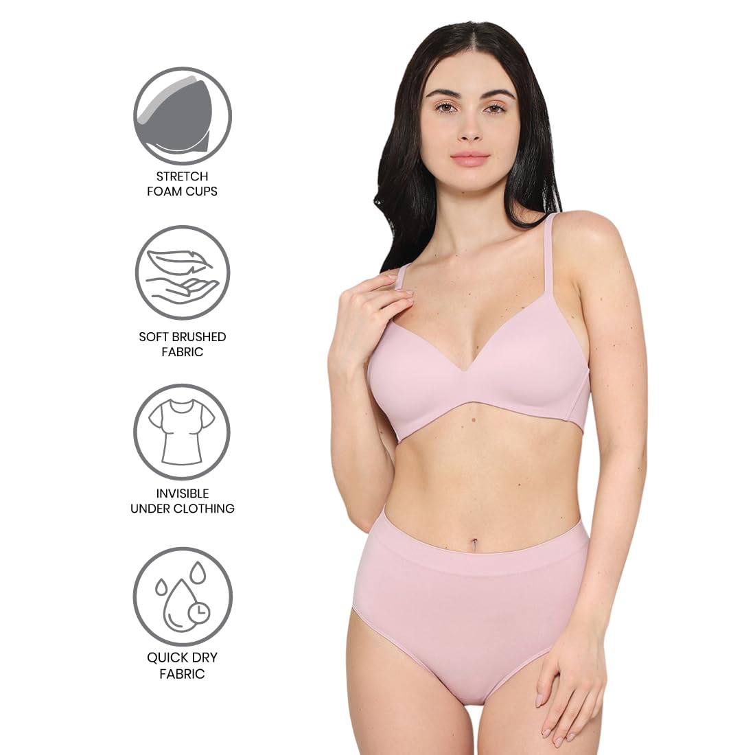 WACOAL Women’s How Perfect |Padded|Non-Wired |3/4th Cup|Everyday Wear|Seamless|T-Shirt Bra