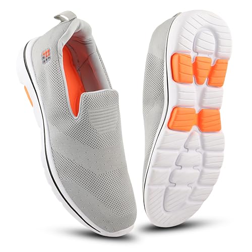 FUEL Speed Men’s Sports Shoes | Lightweight Running & Walking Shoes | Breathable Mesh Upper | Easy Slip-On Design | EVA Sole | Cushioned Footbed