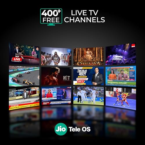 VW 108 cm (43 inches) Nano Sync Series 4K Ultra HD Smart JioTele OS QLED TV VW43JQ1 (Black)