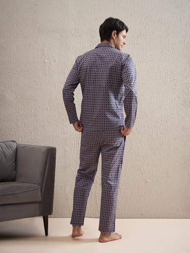 Sweet Dreams Men Gentlemen Printed Pant Set Black