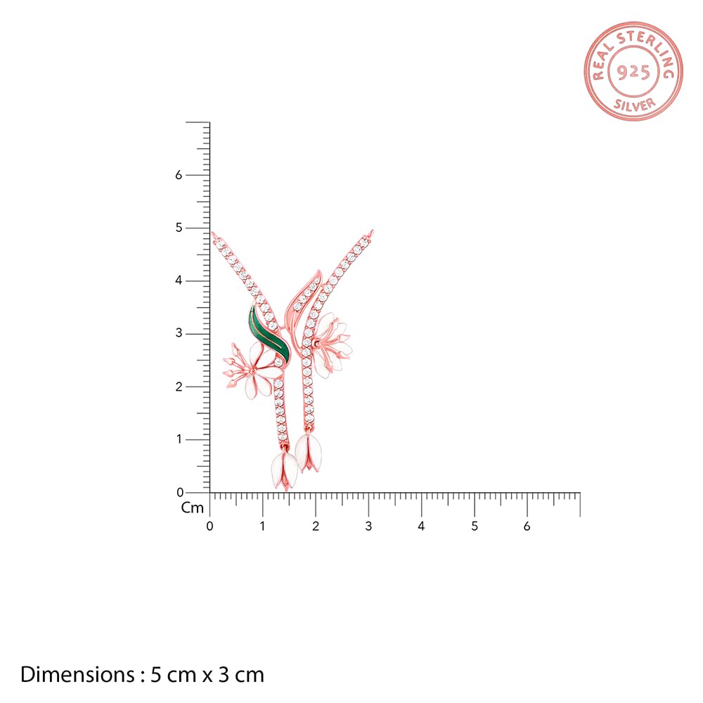 GIVA 925 Silver Bhumi Rose Gold Snowy Safed Musli Set|Gifts for Women and Girls | With Certificate of Authenticity and 925 Stamp | 6 Months Warranty*