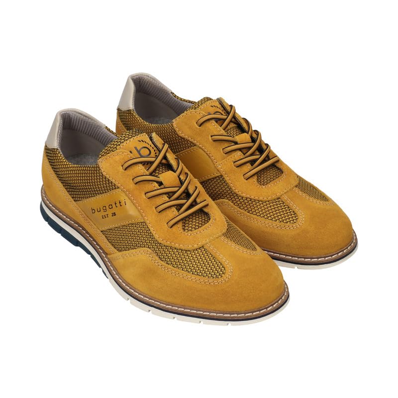 Bugatti Simone Comfort Yellow Men's Wide Sneakers - UK 10