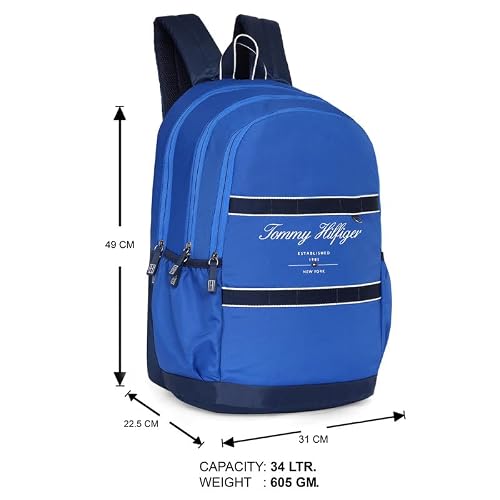 TOMMY HILFIGER 4 Compartment Backpack for Unisex, Blue, GREGORY, 34 Litres