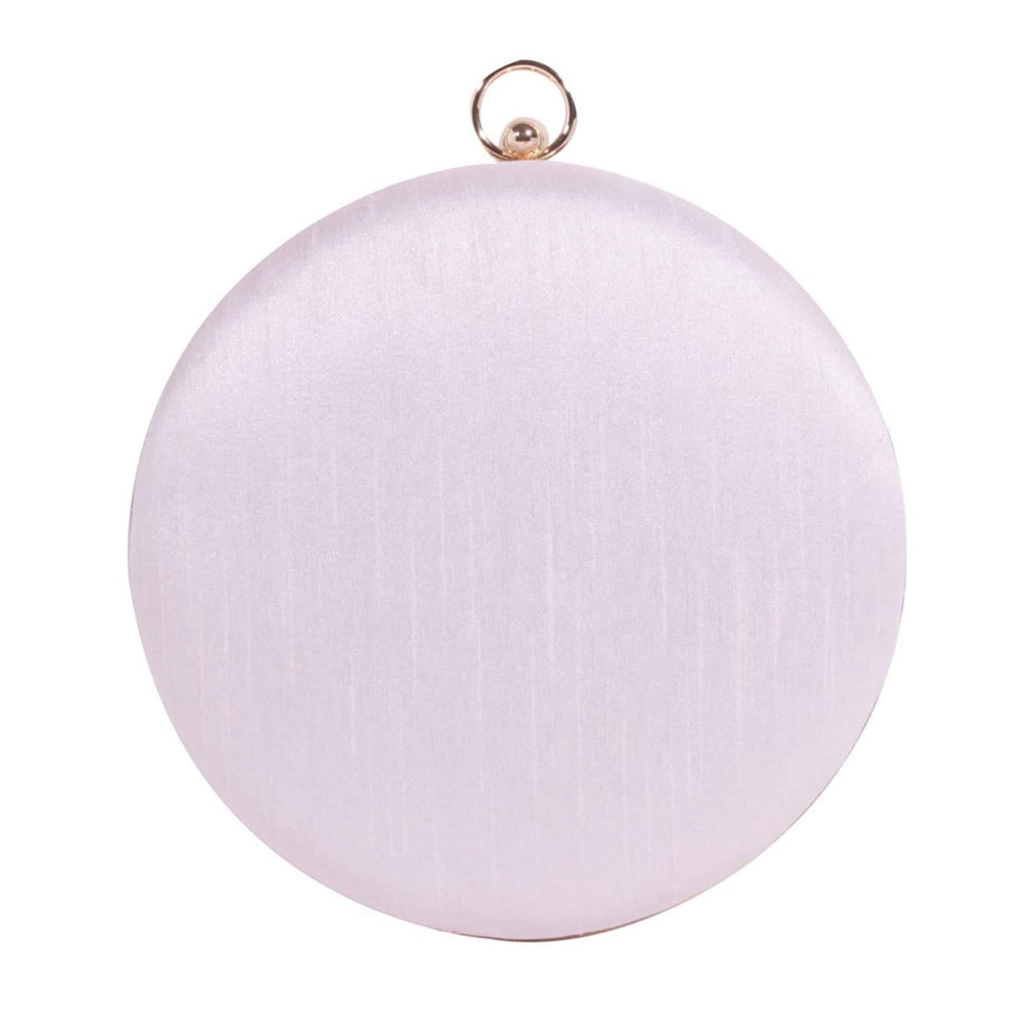 SWISNI Light Pink Modish Handmade Embroidery Round Shape Clutch Bag For Party II Women's Traditional Designer Clutch For Women & Girls II EMBROIDERED CLUTCHES