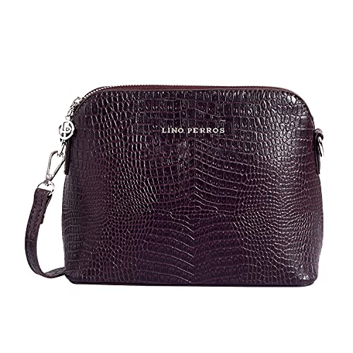 Lino Perros Women's Sling Bag (CROCOBROWN)