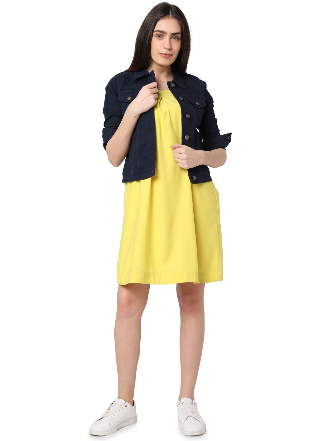 VERO MODA Women's A-Line Coat (231498402_Navy Blazer_XS)