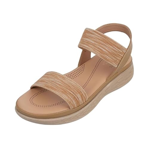 tresmode Hintle Beige Women's Casual Wedge Sandals in Size 3 UK / 36 EU