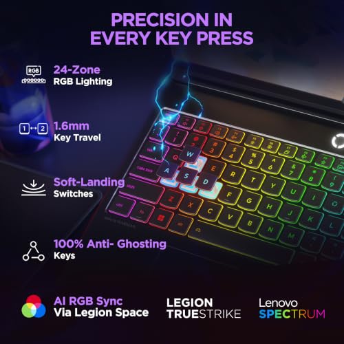 Lenovo Legion 5 2026 Intel Core Ultra 7 356H | NVIDIA RTX 5060 8GB (16GB RAM/512GB SSD/WQXGA OLED/165Hz/15.3" (38.3cm)/Windows 11/Office 2024+AI Now/Black/1.87Kg), 83RW004JIN AI Powered Gaming Laptop
