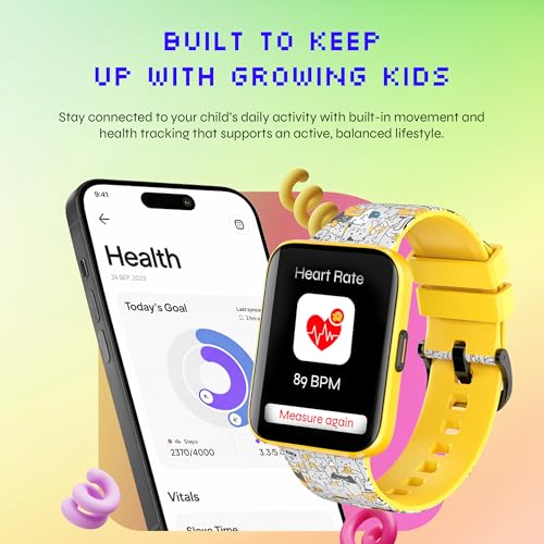 WatchOut Champion Smart Watch for Kids with Habit Builder & Health Tracking | Curved Smartwatch with Waterproof | Activity Tracker for Children | School-Safe Smart Watch for Boys & Girls Ages 3–17