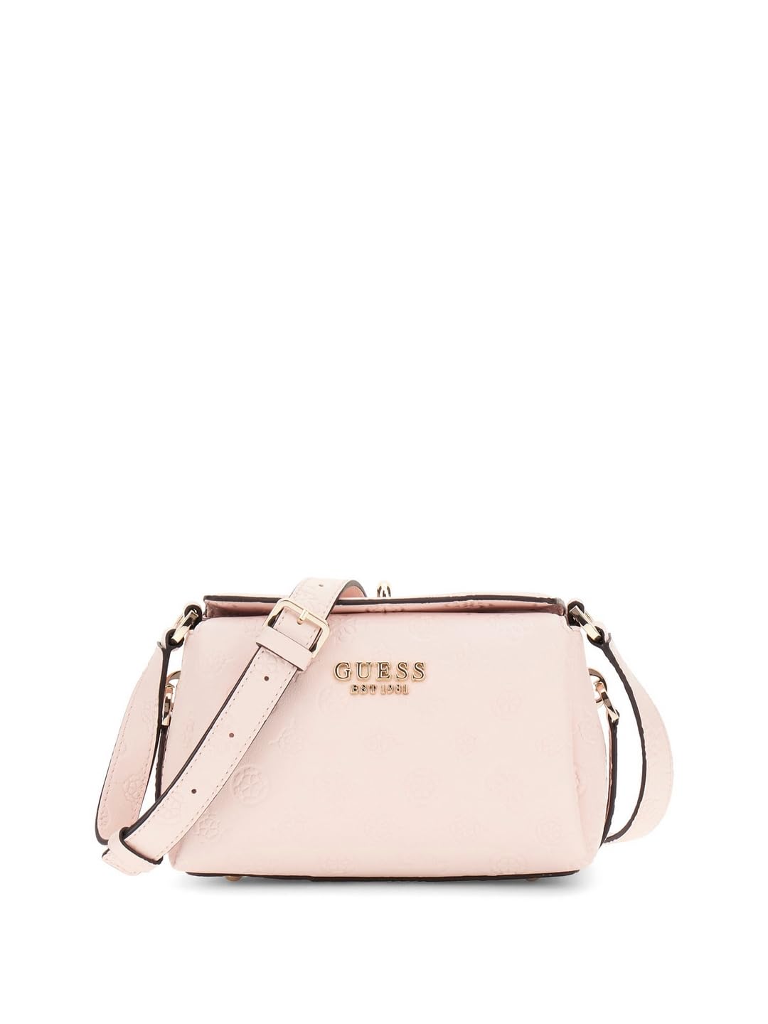 Guess Rosewater Logo Textured Phoebe Mini Crossbody Bag
