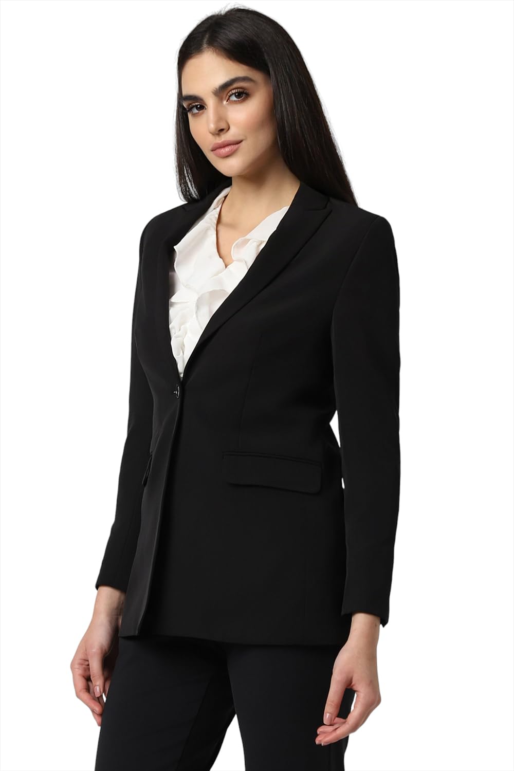 Van Heusen Women's Blazer (VWBZCRGBS62301_Black