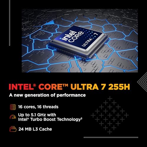 HP Omen, Intel Core Ultra 7 255H, 8GB RTX 5060, 24GB DDR5(Upgradeable) 1TB SSD, 2K, 165Hz, 3ms Response time, IPS, 16''/40.6cm, Win11, M365*Office24, Shadow Black, 2.43kg, am0238tx, RGB Gaming Laptop