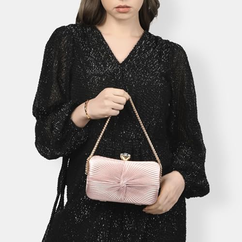 Lavie Women's Ruby Knot Framed Clutch | Ladies Purse Handbag