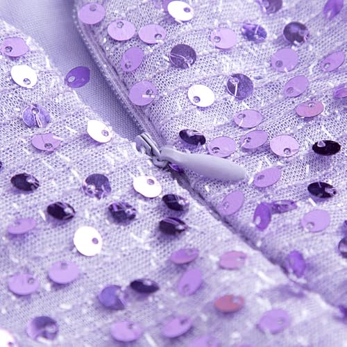 Hopscotch Girls Floor Length Party Dresses in Lilac Color For Ages (9-10 Years)