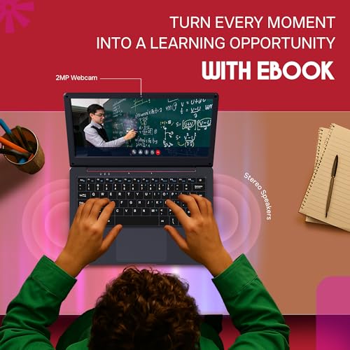 Neopticon EBook 11.6" HD Laptop | Best Student & Office Work Laptop | Celeron N4020 | 4GB DDR4 | 128GB eMMC + M.2 SSD Expandable Slot | Win 11 Home |31Wh Battery | UHD Graphics 600 | Black