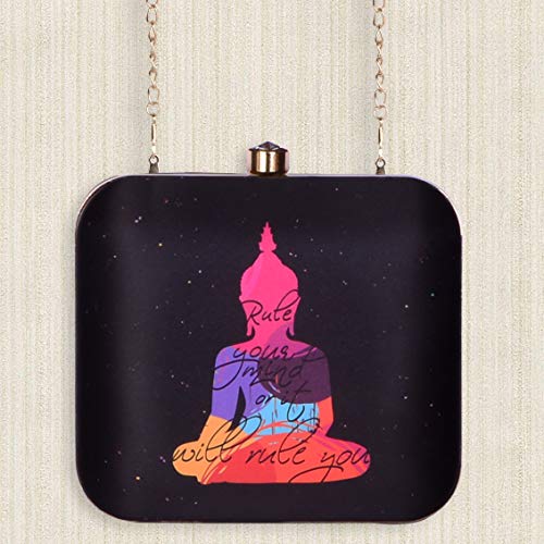 Artklim Buddha Printed Clutch