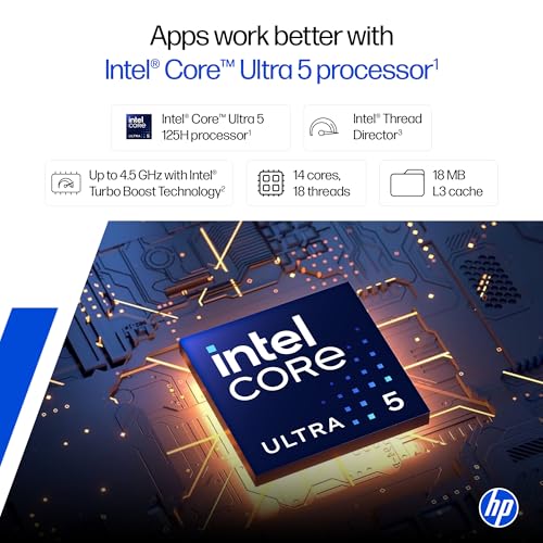 HP 15 Smartchoice, Intel Core Ultra 5 125H 12 TOPS, 24GB DDR5 (Upgradeable) 1TB SSD,Anti-Glare, FHD, 15''/39.6cm,Win11, M365*Office24, Silver, 1.65kg, FD1458TU, FHD Camera w/Shutter, Backlit AI Laptop