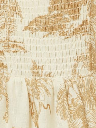 Max Women's Cotton A-Line Below The Knee Dress (DS511003_Off White