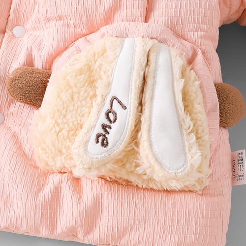 Hopscotch Girls Pink Full Sleeves Bunny Applique Jacket For Age (12-18 Months)
