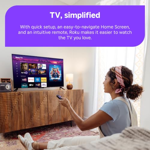 Roku Smart TV 2026 – 40 Inch Select Series, 1080p Full HD TV – Roku TV with Voice Remote Control – Flat Screen LED TV with Wi-Fi for Live Local News Streaming Sports & Movies, Bluetooth