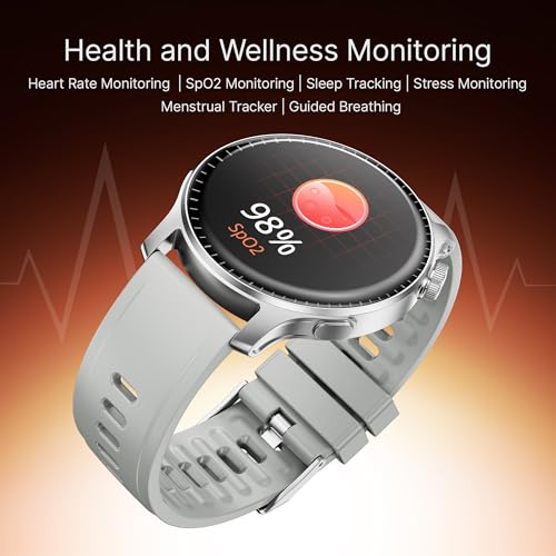 boAt Ultima Prime smartwatch with 1.43” AMOLED Display, AOD, Personalized Fitness Nudges, Functional Crown,100+ Sports Modes, Create Your Own Watchface, smartwatch for man and Woman (Silver Mist)
