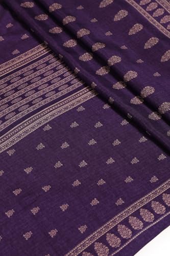 Soch Womens Purple Viscose Blend Ethnic Motifs Suit Set With Mirror And Cutdana