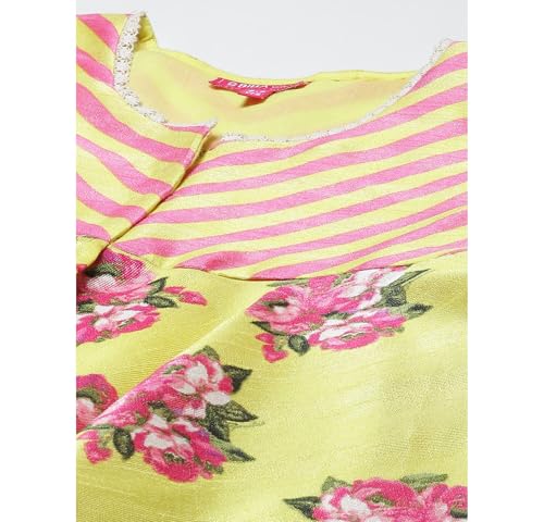 BIBA GIRL PRINTED STRAIGHT KID(KW4758_LIME GREEN_7)