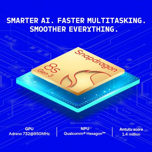 Brave Ark (SmartChoice) Android Tablet with Pen| 12.95"(32cm) 2.8K 144Hz Display| Snapdragon 8s Gen 3| AI-Enabled|12GB RAM, 256GB ROM| Segment's Biggest 14550mAh Battery| 8 Speakers|WiFi|Galactic Blue
