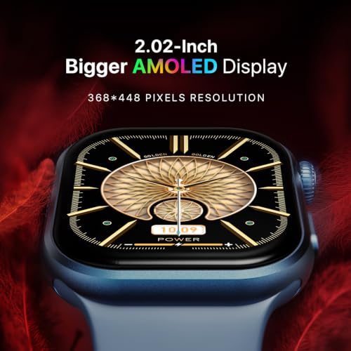 Fire-Boltt Brillia Smart Watch with 51.3mm (2.02 inch) AMOLED Display, Bluetooth Calling, SpO2, Heart Rate Monitoring, 120+ Sports Modes, IP67 Waterproof, Long Battery Life