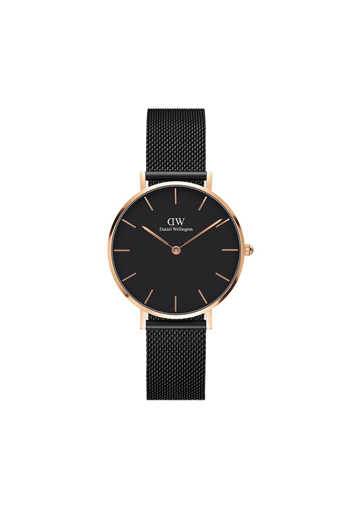 Daniel Wellington Stainless Steel Classic Petite Analog Black Dial Women Watch-Dw00100201, Black Band